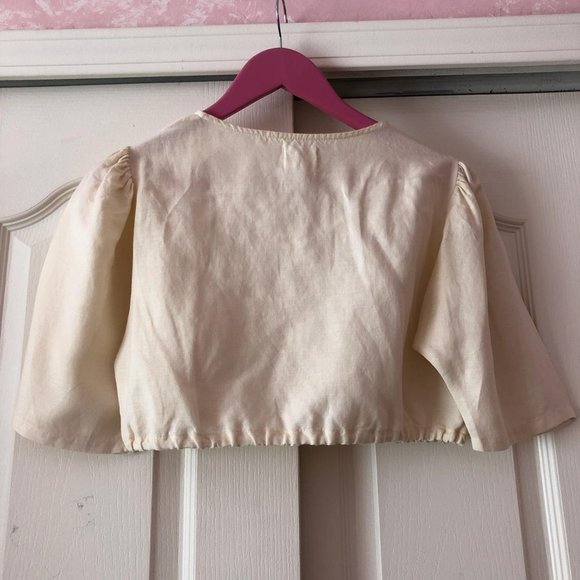 First Rite Button Blouse in Bone (S) - Picture 3 of 3